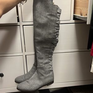 NINE WEST knee high grey boot